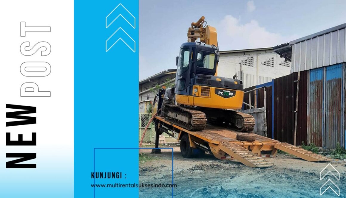 sewa excavator pc 200 super long tangerang